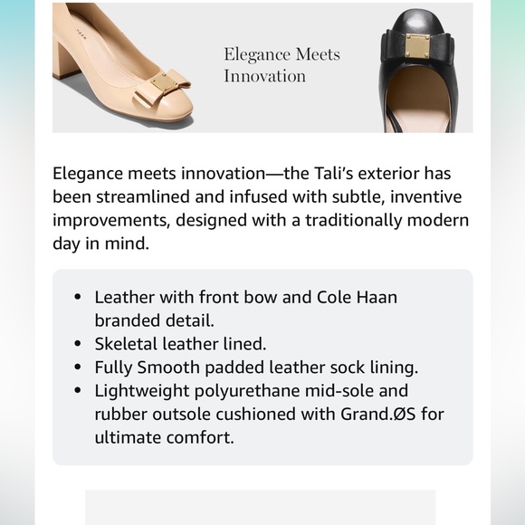 Cole Haan Tali Bow Heels 8.5 - Picture 8 of 10